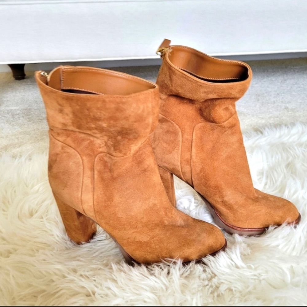 Aldo suede block heel boots